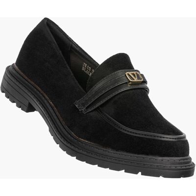 Inny producent Mokasyny Damskie Buty Wsuwane Półbuty Skórzana Wkładka Czarne G2G Czarny 40 Inny producent Mokasyny Damskie Buty Wsuwane Półbuty Skórzana Wkładka Czarne G2G Czarny 40