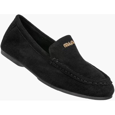 Inny producent Mokasyny Damskie Ekozamsz Skórzana Wkładka Lordsy Loafersy Czarne 38 Inny producent Mokasyny Damskie Ekozamsz Skórzana Wkładka Lordsy Loafersy Czarne 38