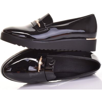 Inny producent MOKASYNY DAMSKIE ELEGANCKIE NA KOTURNIE EKOSKÓRA LAKIEROWANA CZARNE MODNE Inny producent MOKASYNY DAMSKIE ELEGANCKIE NA KOTURNIE EKOSKÓRA LAKIEROWANA CZARNE MODNE
