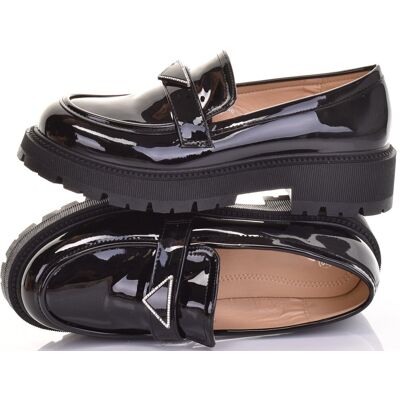 Inny producent MOKASYNY DAMSKIE LAKIEROWANE KLASYCZNE BUTY LOAFERSY ELEGANCKIE CZARNE Inny producent MOKASYNY DAMSKIE LAKIEROWANE KLASYCZNE BUTY LOAFERSY ELEGANCKIE CZARNE