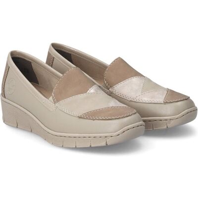 Mokasyny damskie Rieker 53785-60 BEIGE 41 Mokasyny damskie Rieker 53785-60 BEIGE 41