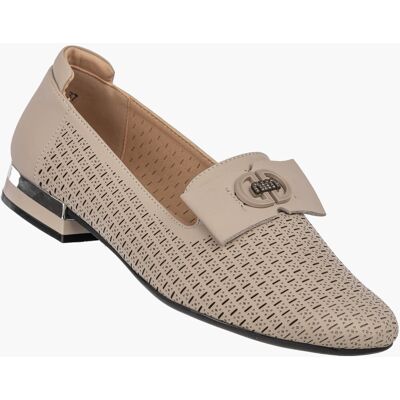 Cambell Mokasyny Damskie Skórzane Buty Ażurowe Eleganckie Półbuty Komfortowe Beżowe 39 Cambell Mokasyny Damskie Skórzane Buty Ażurowe Eleganckie Półbuty Komfortowe Beżowe 39