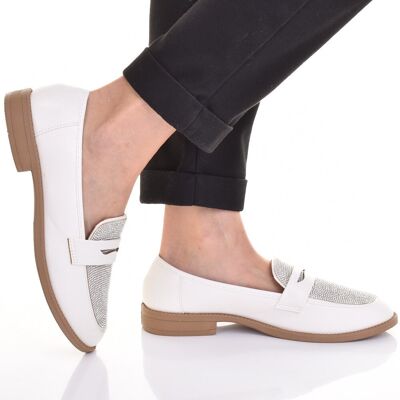 Inny producent MOKASYNY DAMSKIE Z EKOSKÓRY KLASYCZNE ELEGANCKIE WYGODNE BUTY BIAŁE Inny producent MOKASYNY DAMSKIE Z EKOSKÓRY KLASYCZNE ELEGANCKIE WYGODNE BUTY BIAŁE