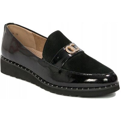 Inny producent Mokasyny Filippo DP1515-23 BK Black skórzane r.39 Inny producent Mokasyny Filippo DP1515-23 BK Black skórzane r.39