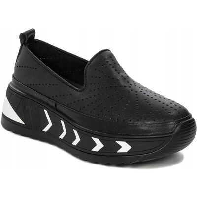 Inny producent Mokasyny półbuty Filippo DP4302/22 BK Black skórzane czarne platforma r.39 Inny producent Mokasyny półbuty Filippo DP4302/22 BK Black skórzane czarne platforma r.39