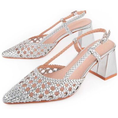 Montevita Buty Na Obcasie Carola Srebrny Montevita Buty Na Obcasie Carola Srebrny