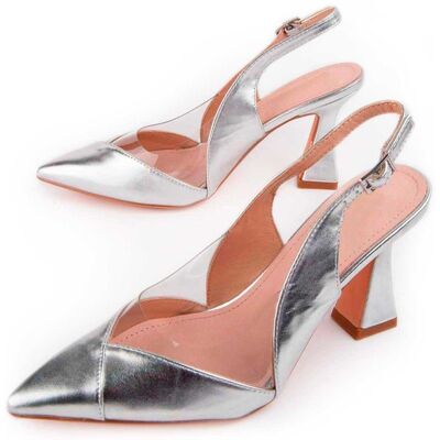 Montevita Buty Na Obcasie Carola8 Srebrny Montevita Buty Na Obcasie Carola8 Srebrny
