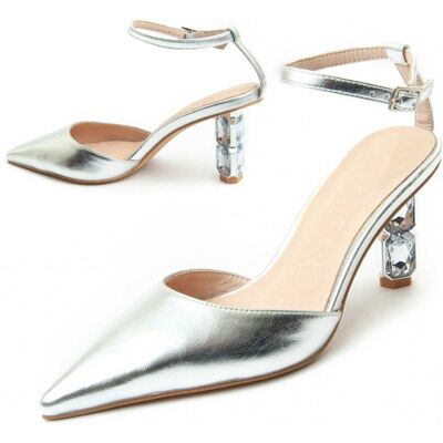 Montevita Buty Na Obcasie Festshoe10 Srebrny Montevita Buty Na Obcasie Festshoe10 Srebrny