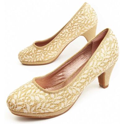Montevita Buty Na Obcasie Unne51 Z?oty Montevita Buty Na Obcasie Unne51 Z?oty