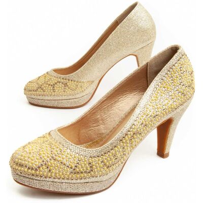 Montevita Buty Na Obcasie Unne67 Z?oty Montevita Buty Na Obcasie Unne67 Z?oty