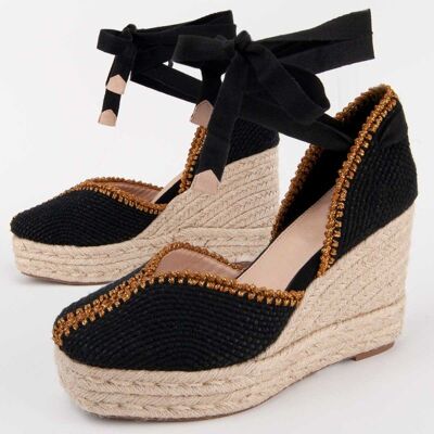 Montevita Wedge Sparto Balenci12 Czarny Montevita Wedge Sparto Balenci12 Czarny