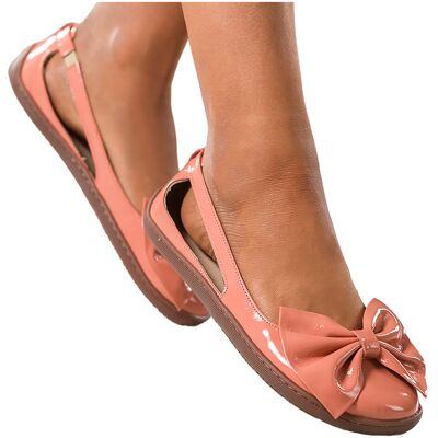 Morelowe Baleriny Barefoot Skórzane Damskie Lakierowane Z Kokardą Szerokie Z Wycięciami Na Elastycznej Płaskiej Podeszwie Produkt Polski Casu 977/p-39 Morelowe Baleriny Barefoot Skórzane Damskie Lakierowane Z Kokardą Szerokie Z Wycięciami Na Elastycznej Płaskiej Podeszwie Produkt Polski Casu 977/p-39