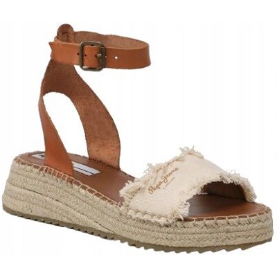 Pepe Jeans Sandały Damskie Espadryle ze Skórą 39 Awe Pepe Jeans Sandały Damskie Espadryle ze Skórą 39 Awe