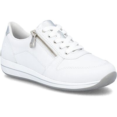 Półbuty damskie białe Rieker N1100-81 sneakersy skórzane lekkie wiosenne-39 Półbuty damskie białe Rieker N1100-81 sneakersy skórzane lekkie wiosenne-39