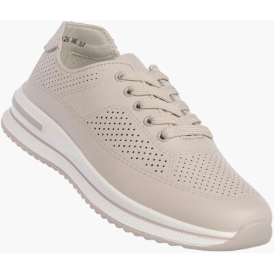 Półbuty Damskie Buty Skórzane Sneakersy Ażurowe Beżowe Filippo DP7608/26 40 Półbuty Damskie Buty Skórzane Sneakersy Ażurowe Beżowe Filippo DP7608/26 40