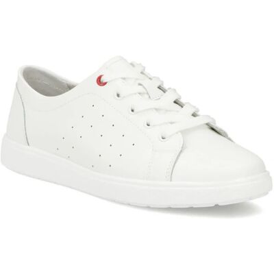 Półbuty damskie całe białe Filippo DP7556 sneakersy skórzane sznurowane41-37 Półbuty damskie całe białe Filippo DP7556 sneakersy skórzane sznurowane41-37