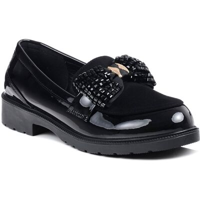 Półbuty damskie S.Barski HY51-319 czarne wsuwane lakierowane eleganckie-41 Półbuty damskie S.Barski HY51-319 czarne wsuwane lakierowane eleganckie-41