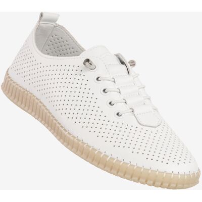 Inny producent Półbuty Damskie Skórzane Buty Eleganckie Filippo Białe DP6140/25WH Biały 36 Inny producent Półbuty Damskie Skórzane Buty Eleganckie Filippo Białe DP6140/25WH Biały 36