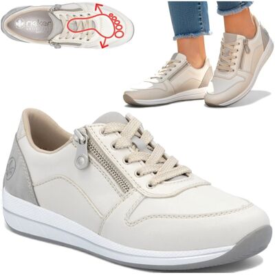 Półbuty Damskie Skórzane RIEKER Beżowe Sneakersy Sportowe Szerokie Wygodne 39 Półbuty Damskie Skórzane RIEKER Beżowe Sneakersy Sportowe Szerokie Wygodne 39