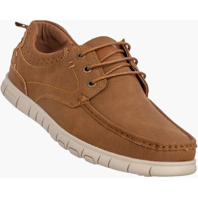 Inny producent Półbuty Męskie Ekoskóra Buty Casual Skórzana Wkładka Brązowe 43 Inny producent Półbuty Męskie Ekoskóra Buty Casual Skórzana Wkładka Brązowe 43
