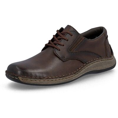 Półbuty męskie skórzane brązowe Rieker 05211-25 buty szerokie sznurowane-45 Półbuty męskie skórzane brązowe Rieker 05211-25 buty szerokie sznurowane-45