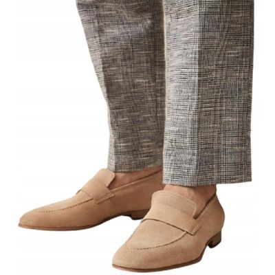 Inny producent Reiss Męskie Mokasyny Beż Skórzane Zamsz 42 3A5G1* 42 3_5 Inny producent Reiss Męskie Mokasyny Beż Skórzane Zamsz 42 3A5G1* 42 3_5