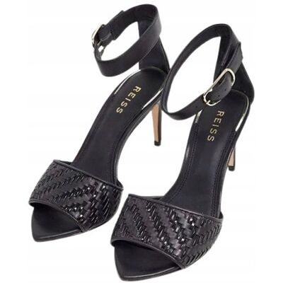 Inny producent Reiss Sandały Damskie Czarne Skórzane 40 3_4 Inny producent Reiss Sandały Damskie Czarne Skórzane 40 3_4