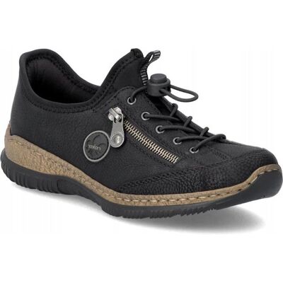 Rieker Sneakersy Półbuty Damskie Czarne N3267-01 r.36 Rieker Sneakersy Półbuty Damskie Czarne N3267-01 r.36