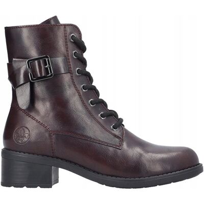 Rieker Trzewiki Damskie Bordowe 75431-35-BLACK r.36 Rieker Trzewiki Damskie Bordowe 75431-35-BLACK r.36