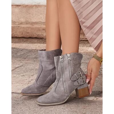 Inny producent Royalfashion Zdobione botki na obcasie Zerta-39 Inny producent Royalfashion Zdobione botki na obcasie Zerta-39