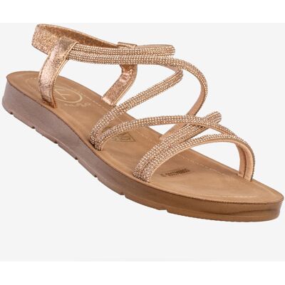 Sandały Damskie Buty Eleganckie Błyszczące Na Lato Złote Filippo DS6884/25GO 36 Sandały Damskie Buty Eleganckie Błyszczące Na Lato Złote Filippo DS6884/25GO 36