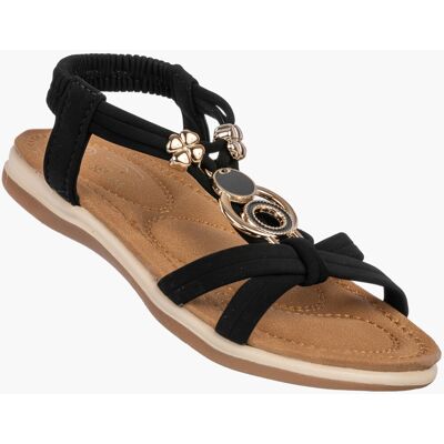 Inny producent Sandały Dziewczęce z Ozdobą Letnie Eleganckie Buty Lekkie Czarne 28 Inny producent Sandały Dziewczęce z Ozdobą Letnie Eleganckie Buty Lekkie Czarne 28