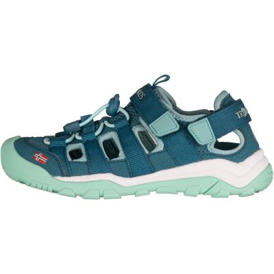 Sandały sportowe dziecięce dla chłopca/dziewczynki Trollkids Kids Kristiansand Sandal XT teal/aqua (665-332) - rozmiar 37 Sandały sportowe dziecięce dla chłopca/dziewczynki Trollkids Kids Kristiansand Sandal XT teal/aqua (665-332) - rozmiar 37