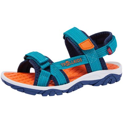 Sandały sportowe dziecięce dla chłopca/dziewczynki Trollkids Kids Oslofjord Sandal lake blue/bright orange (268-190) - rozmiar 30 Sandały sportowe dziecięce dla chłopca/dziewczynki Trollkids Kids Oslofjord Sandal lake blue/bright orange (268-190) - rozmiar 30