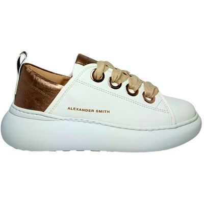 Scarpe Donna Alexander Smith Sneakers Queen Woman, White Bronze Scarpe Donna Alexander Smith Sneakers Queen Woman, White Bronze