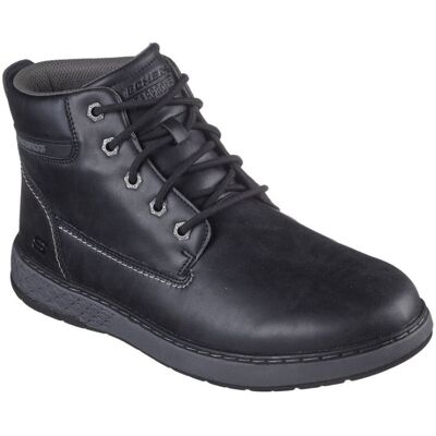 Skechers Buty Męskie Trzewiki Garlan Deno czarne skóra ekologiczna 44 EU Skechers Buty Męskie Trzewiki Garlan Deno czarne skóra ekologiczna 44 EU