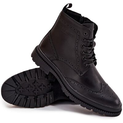 Skórzane Botki Męskie Lee Cooper LCJ-25-33-3961 Czarne 43-42 Skórzane Botki Męskie Lee Cooper LCJ-25-33-3961 Czarne 43-42