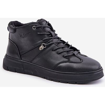 Skórzane Ocieplane Botki Sneakersy Męskie Lee Cooper LCJ-24-33-2913 Czarne-44 Skórzane Ocieplane Botki Sneakersy Męskie Lee Cooper LCJ-24-33-2913 Czarne-44