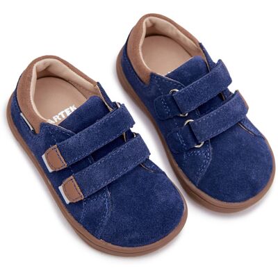Skórzane Półbuty Barefoot Dziecięce Z Odblaskami Bartek 8600366 Granatowe 23-28 Skórzane Półbuty Barefoot Dziecięce Z Odblaskami Bartek 8600366 Granatowe 23-28