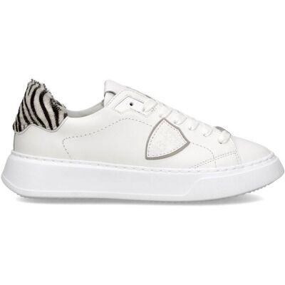 sneakers donna philippe model paris btld va04 - temple veau animalier blanc zebra sneakers donna philippe model paris btld va04 - temple veau animalier blanc zebra