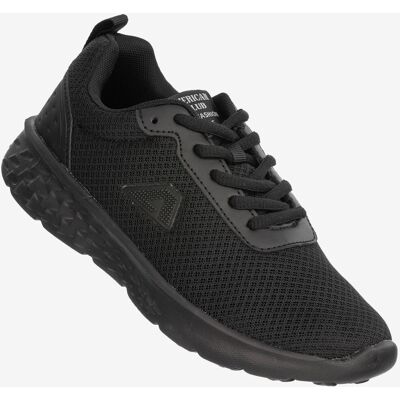 Sneakersy Buty Sportowe Młodzieżowe Stylowe American Club Czarne FH56/23 Czarny 40 Sneakersy Buty Sportowe Młodzieżowe Stylowe American Club Czarne FH56/23 Czarny 40