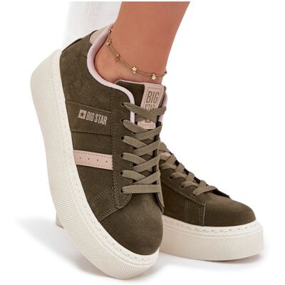 Sneakersy Damskie Na Platformie Big Star SS274349 Zielone-41 Sneakersy Damskie Na Platformie Big Star SS274349 Zielone-41