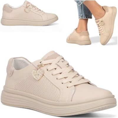 Sneakersy Damskie SKÓRZANE FILIPPO Wygodne Wiosenne Półbuty Sznurowane 40 Sneakersy Damskie SKÓRZANE FILIPPO Wygodne Wiosenne Półbuty Sznurowane 40