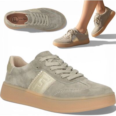 Sneakersy Damskie SKÓRZANE FILIPPO Zamsz Wygodne Półbuty Khaki Wiosenne 36 Sneakersy Damskie SKÓRZANE FILIPPO Zamsz Wygodne Półbuty Khaki Wiosenne 36