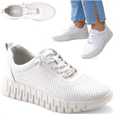 Sneakersy Damskie SKÓRZANE Sportowe Lee Cooper Półbuty Wsuwane Ażurowe 37 Sneakersy Damskie SKÓRZANE Sportowe Lee Cooper Półbuty Wsuwane Ażurowe 37