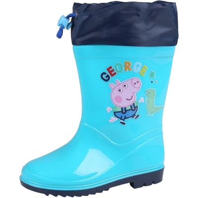 Peppa Pig Świnka Peppa George Kalosze Ze Ściągaczem, Chłopięce, Niebieskie Peppa Pig Świnka Peppa George Kalosze Ze Ściągaczem, Chłopięce, Niebieskie