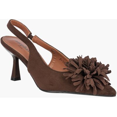 Inny producent Szpilki Damskie Czółenka Slingback z Kwiatem Eleganckie Brązowe 38 Inny producent Szpilki Damskie Czółenka Slingback z Kwiatem Eleganckie Brązowe 38