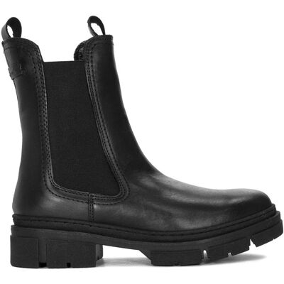 Tamaris Botki damskie skórzane Black czarne-40 Tamaris Botki damskie skórzane Black czarne-40
