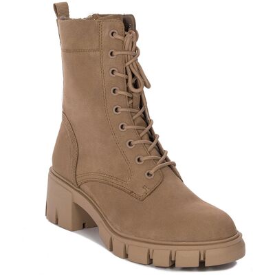 Tamaris Botki damskie skórzane Camel brązowe-38 Tamaris Botki damskie skórzane Camel brązowe-38