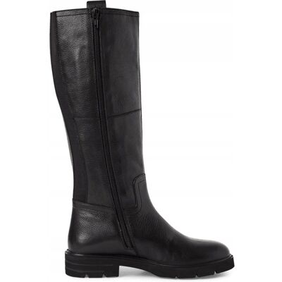 Tamaris Stylowe Czarne Kozaki z Naturalnej Skóry 1-25616-45-001 r.37 Tamaris Stylowe Czarne Kozaki z Naturalnej Skóry 1-25616-45-001 r.37